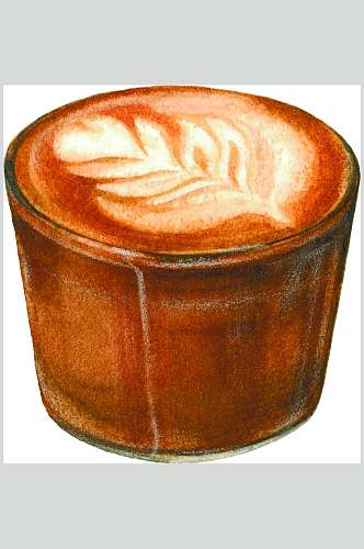 杯子颗粒褐色手绘复古咖啡矢量素材