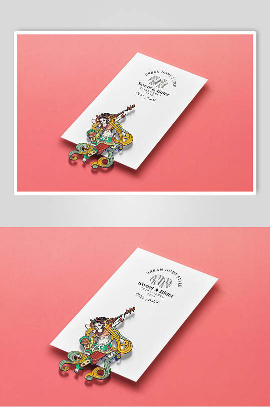 粉色金属书签样机