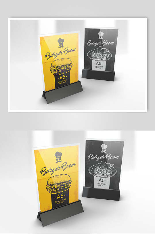 英文字母线条黑亚克力桌牌样机-众图网