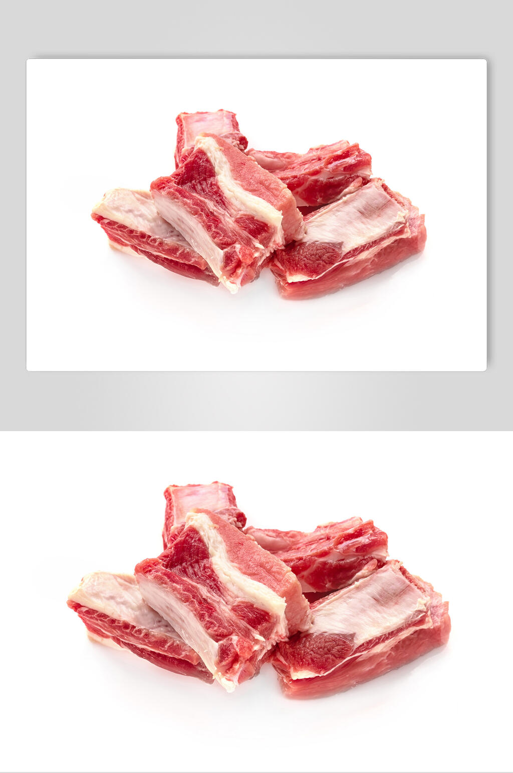 白底目前猪肉高清图片素材