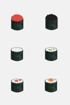 精致日本寿司免抠素材