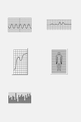 长方形人体灰线条网络免抠素材
