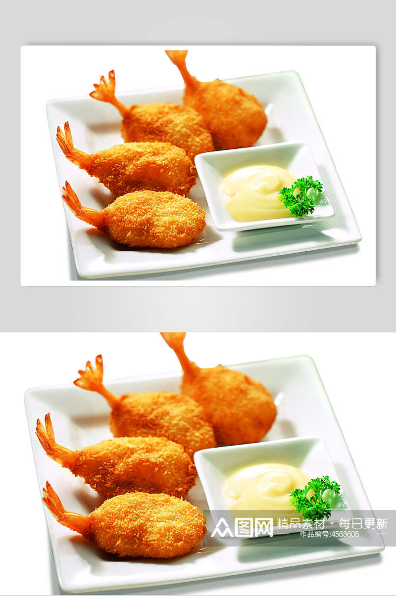 炸虾炸鸡美食小吃摄影图片素材