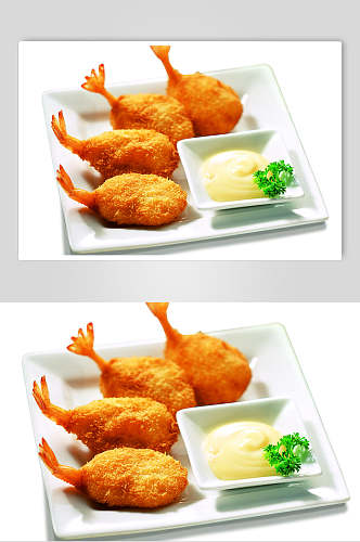 炸虾炸鸡美食小吃摄影图片