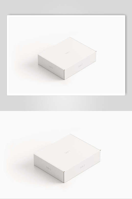简洁白色长方形快递包装盒子样机
