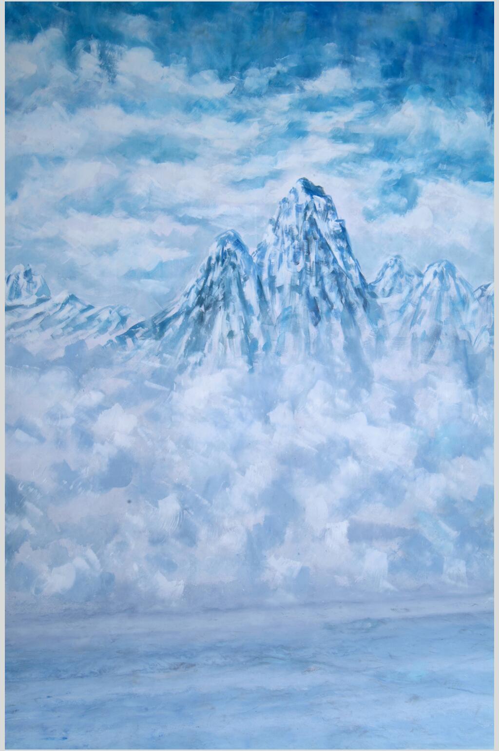雪山蓝天创意背景图片素材