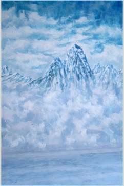 雪山蓝天创意背景图片