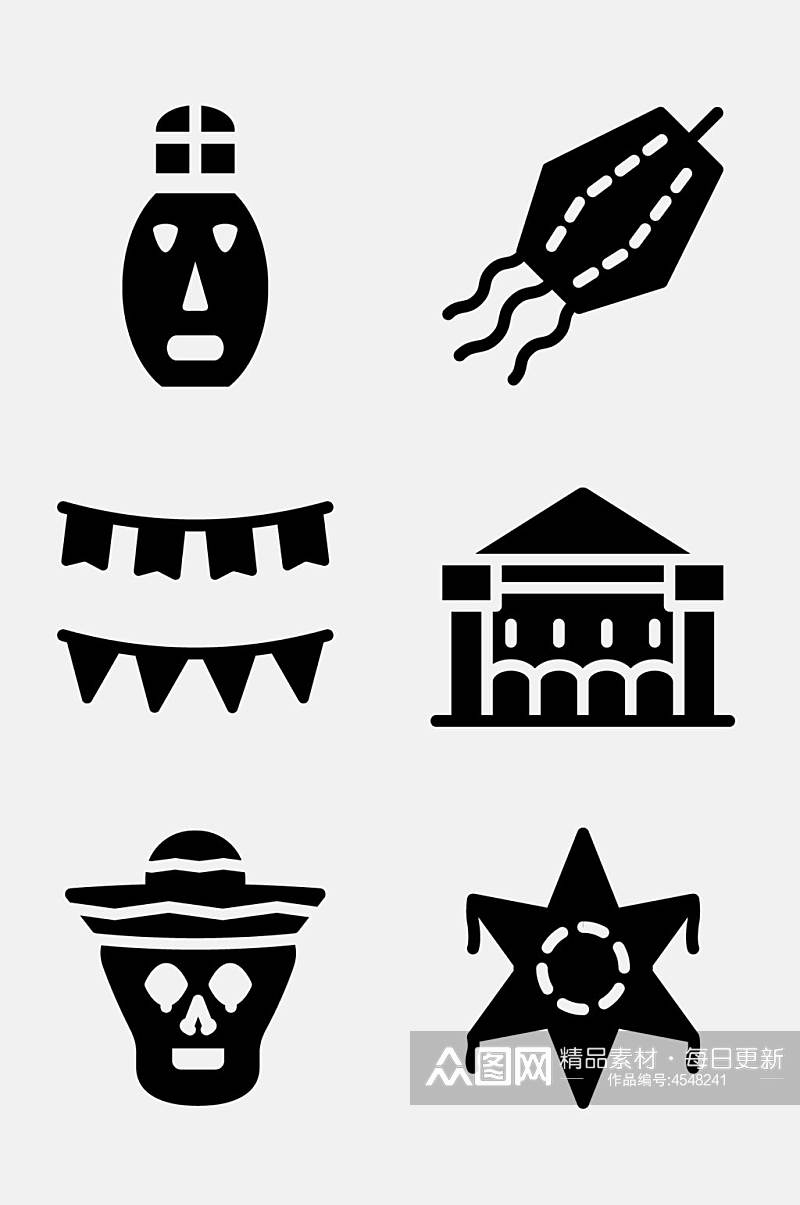 灯笼墨西哥文化图标免抠素材素材