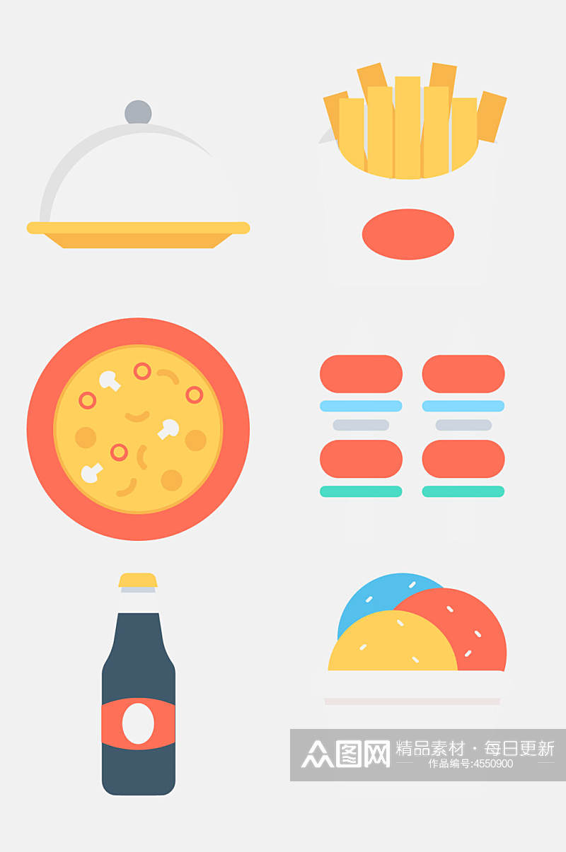 串串薯条食品美食卡通图标免抠素材素材