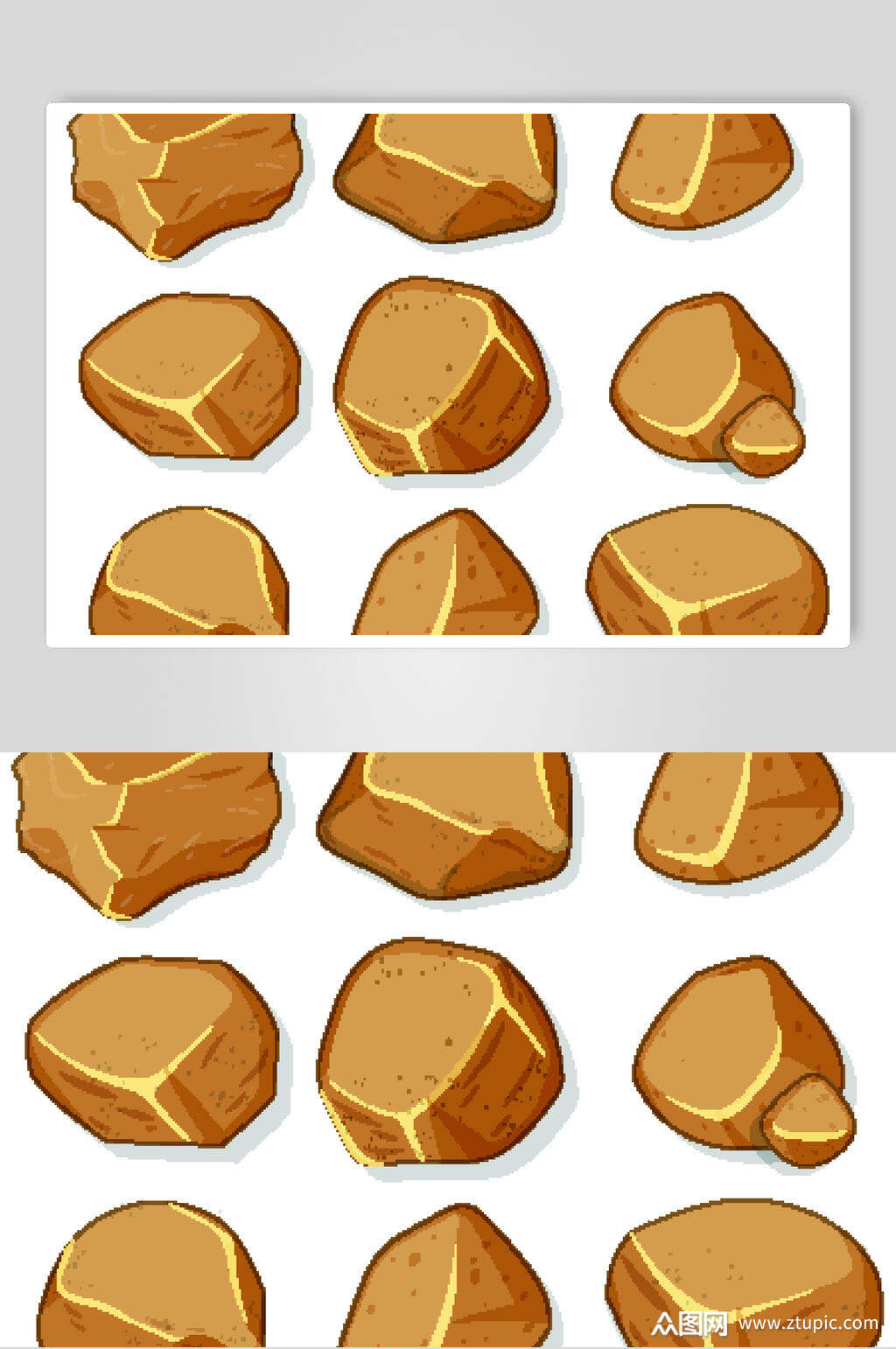 简约大气卡通石头矢量素材素材