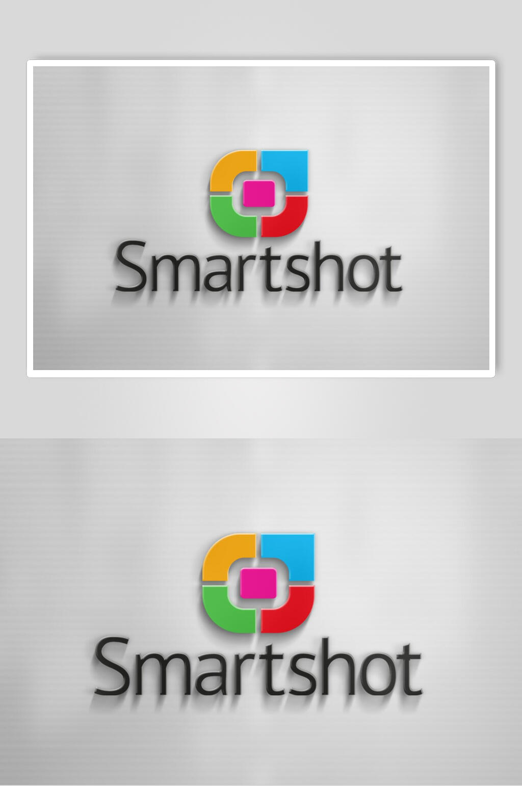 简约彩色立体LOGO样机素材