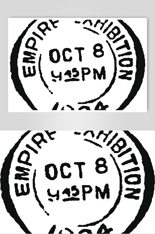 英文的印章复古邮票矢量素材