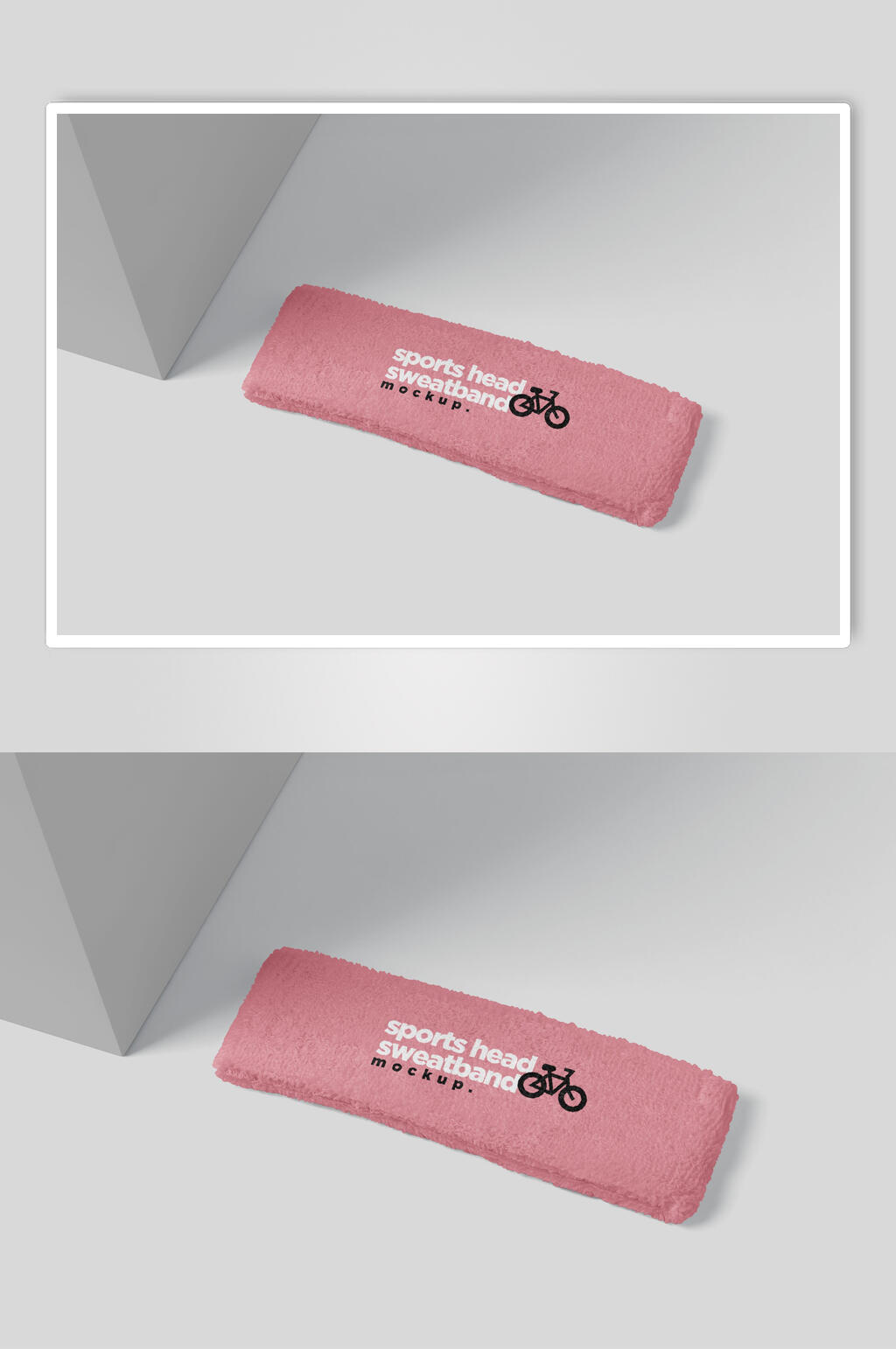 粉色头巾刺绣LOGO样机素材
