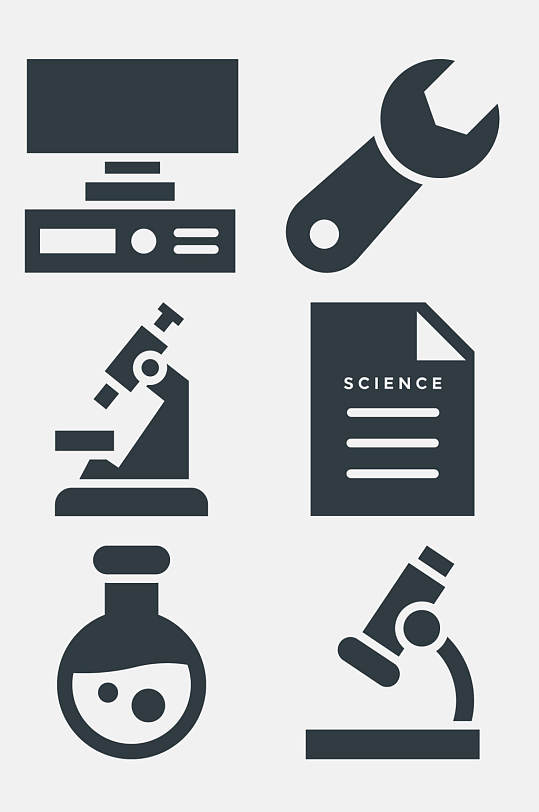 显微镜科学技术图标免抠素材