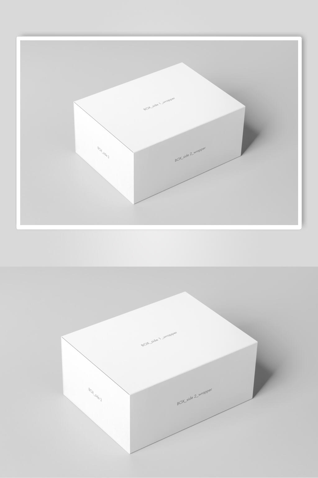 礼盒包装白色样机图片
