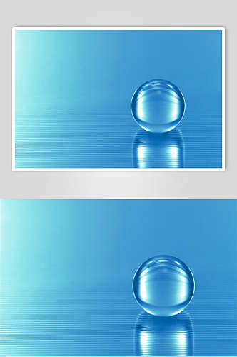 清新蓝色晶体折射图片