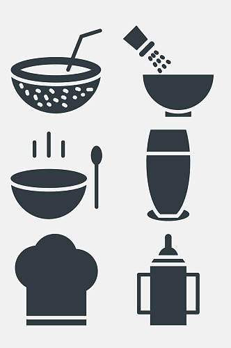 厨师帽食物餐饮图标免抠素材
