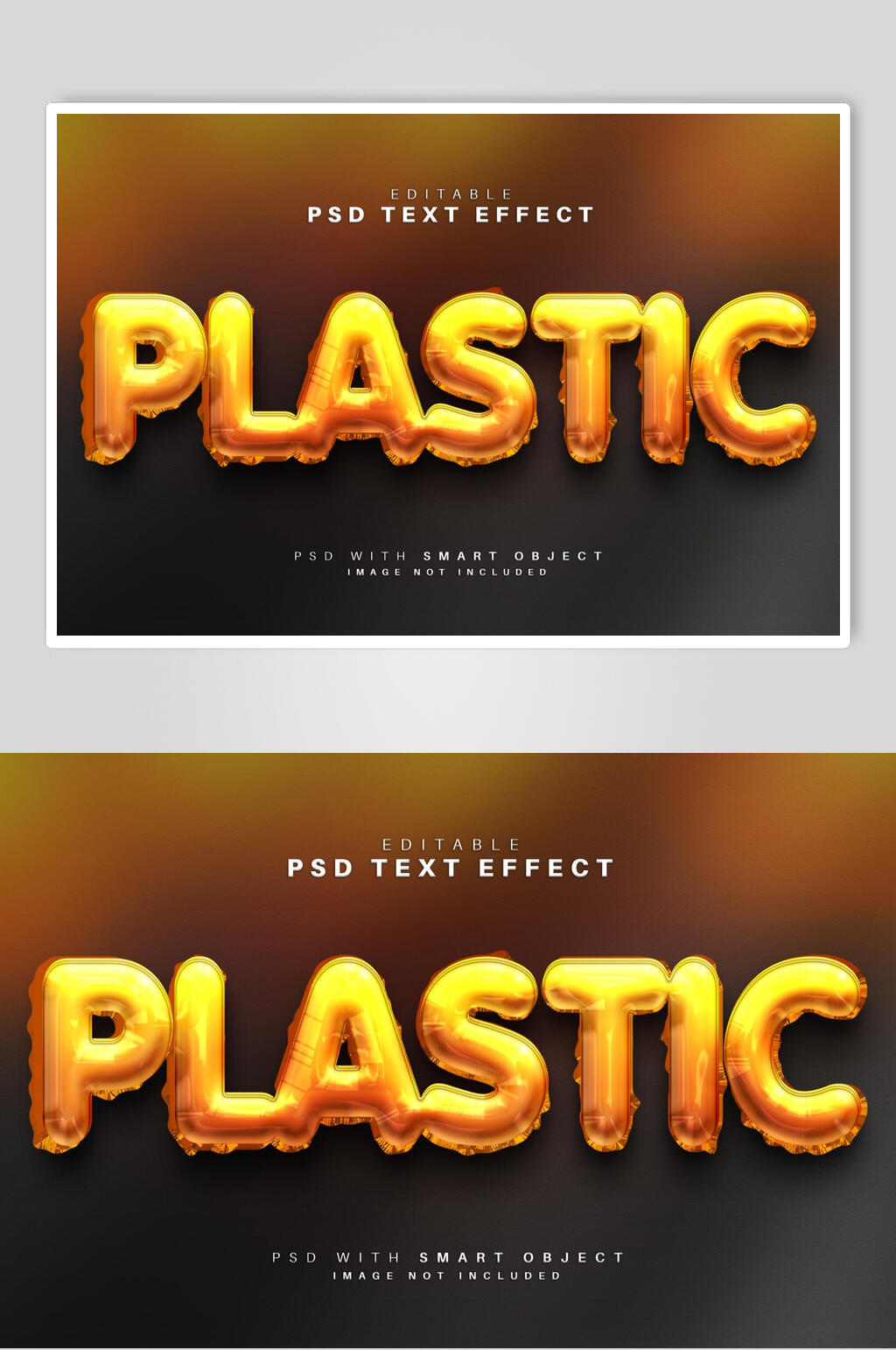 PLASTIC标题字体文本效果样机素材