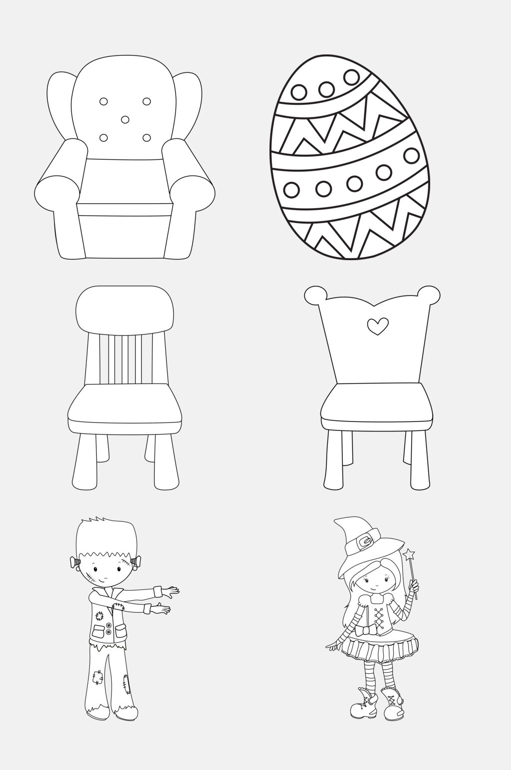 有创意的椅子简笔画图片