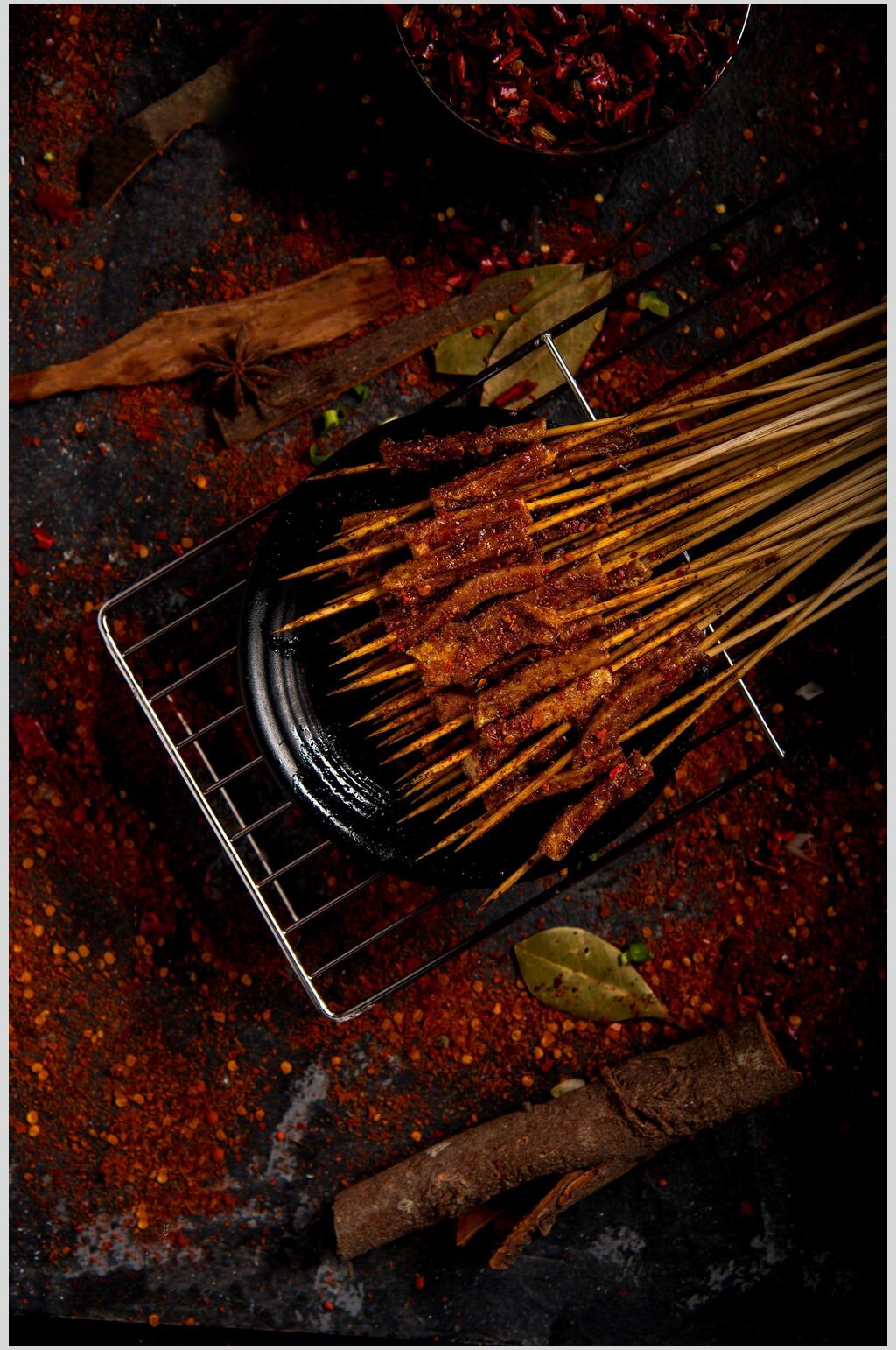 香辣美味烧烤食品摄影图片素材