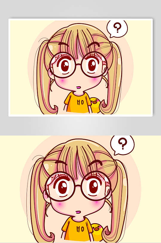 卡通可爱小女孩表情包素材儿童男孩女孩幼儿园学生弟弟妹妹免扣元素