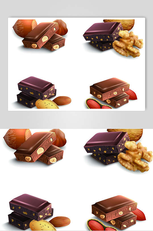 创意巧克力巧克力美食矢量素材