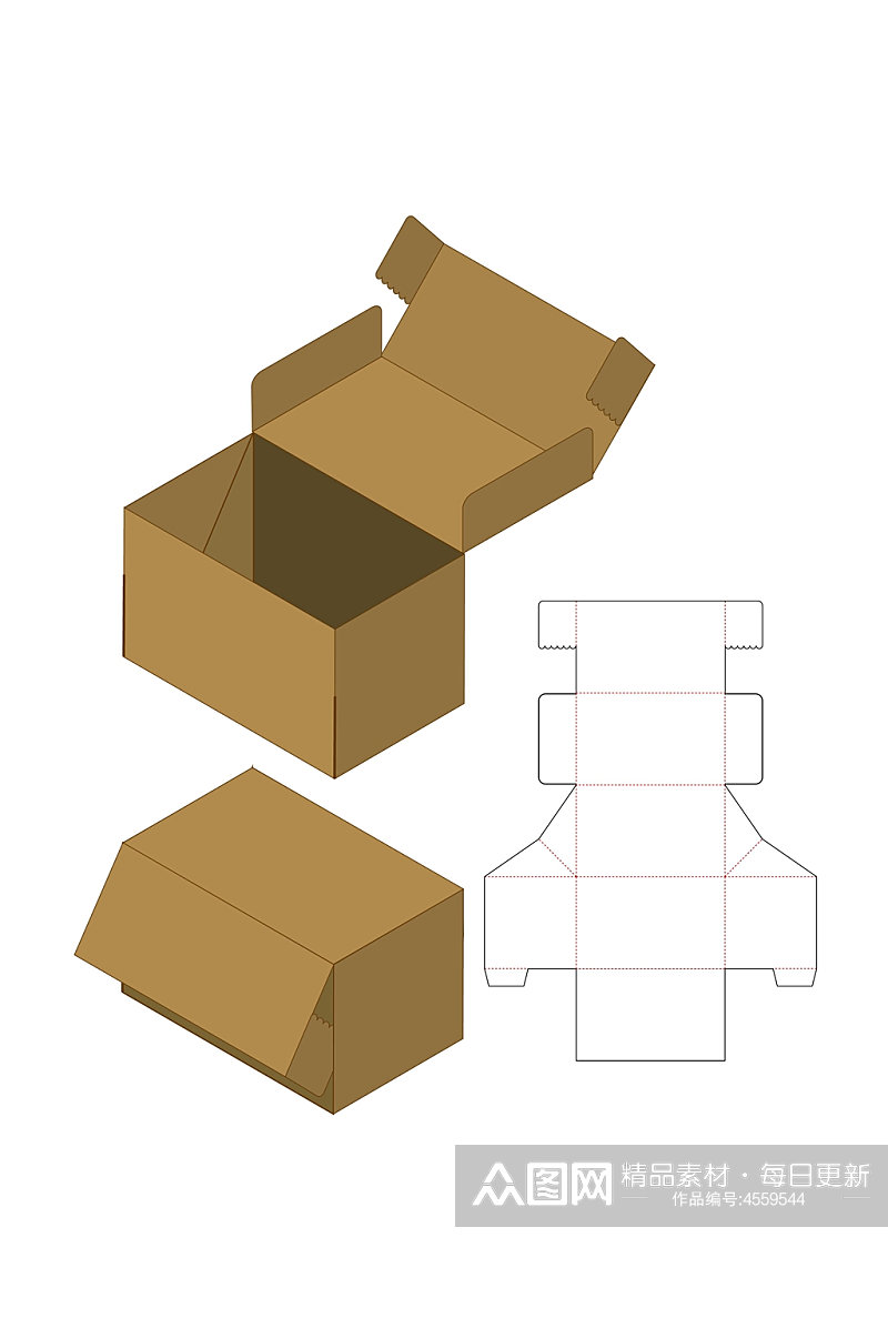 精品产品包装盒展开图素材
