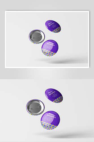 紫色胸针快餐品牌VI样机