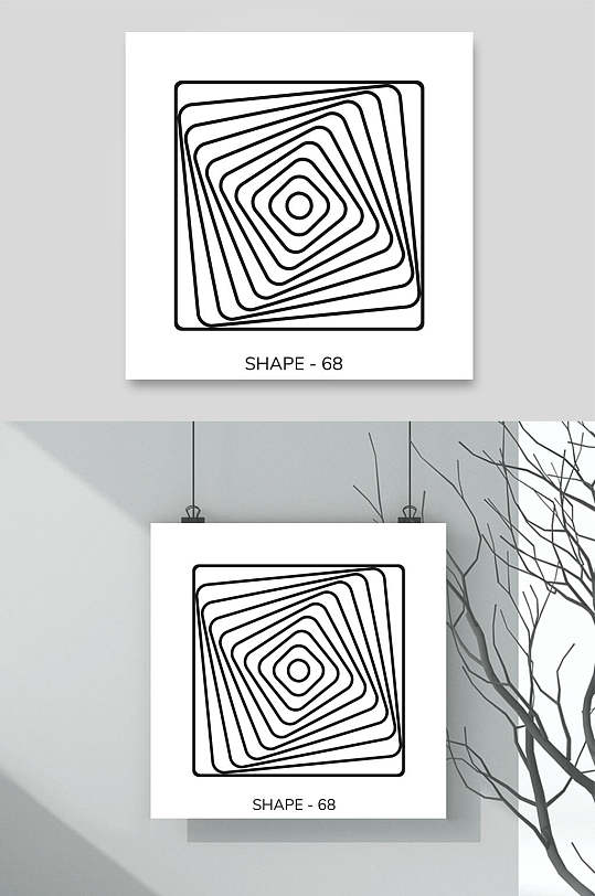 线条矢量几何图形素材