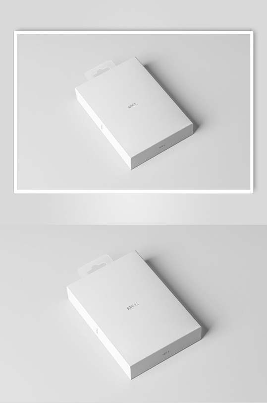 白色简约挂式数码产品盒样机