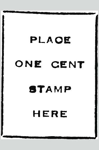 方形复古邮票矢量素材