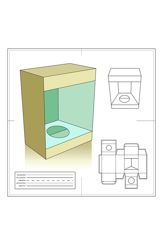 经典设计刀模包装展开图