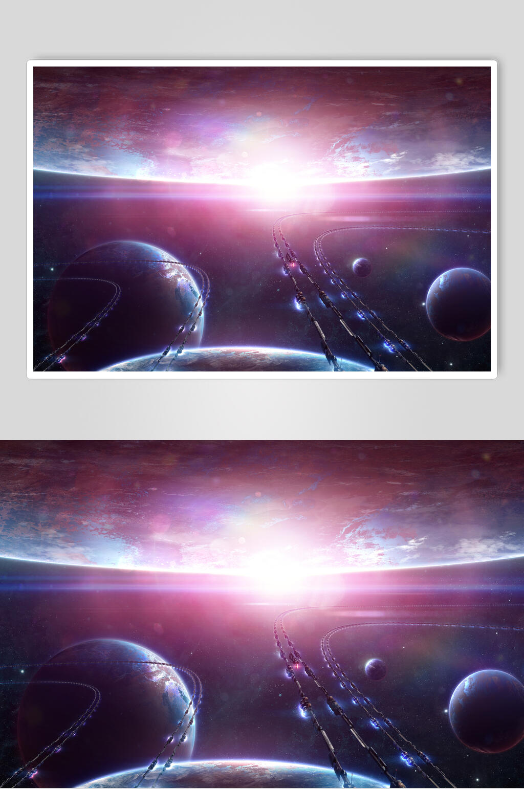 紫色大气宇宙地球图片素材