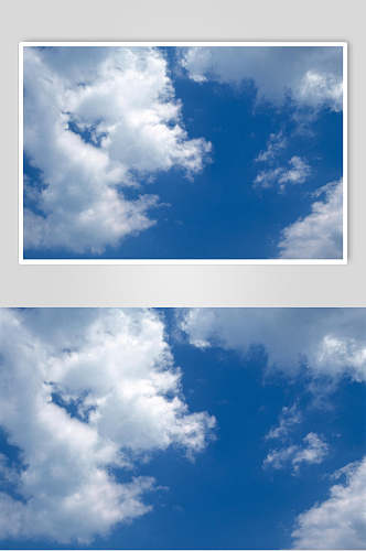 灰色蓝天白云图片