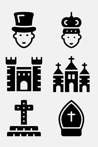 十字架英国文化图标免抠素材