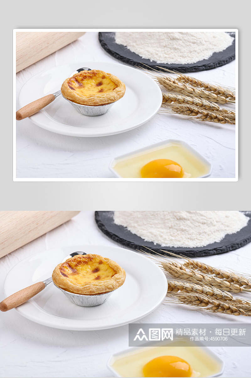 鲜香蛋挞美食摄影图素材