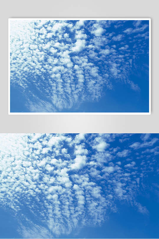 白色斑点云蓝天白云图片