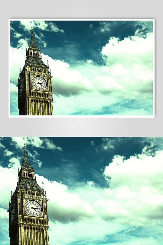 简约晴朗天气伦敦钟装潢效果图