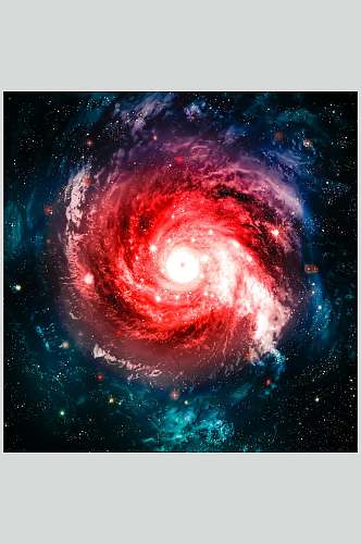 红色创意宇宙太空图片