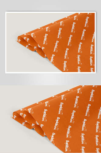 橘色时尚礼品包装背景墙纸样机