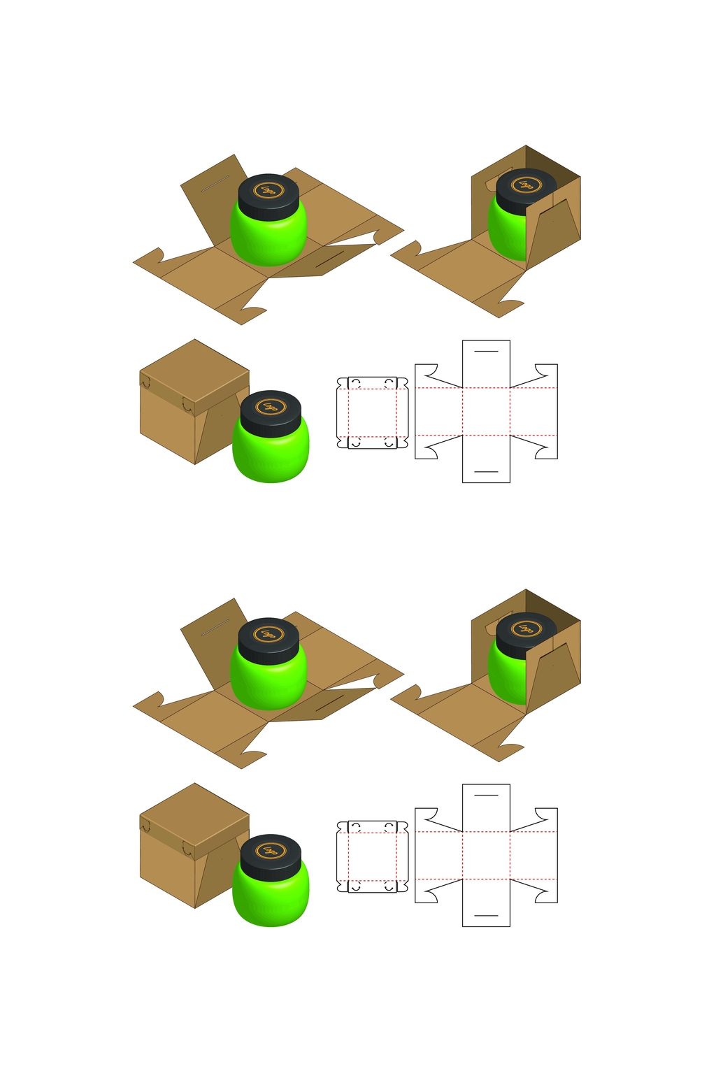 彩盒刀模图制作步骤图片