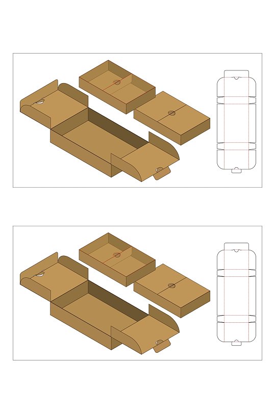 创意产品包装盒展开图