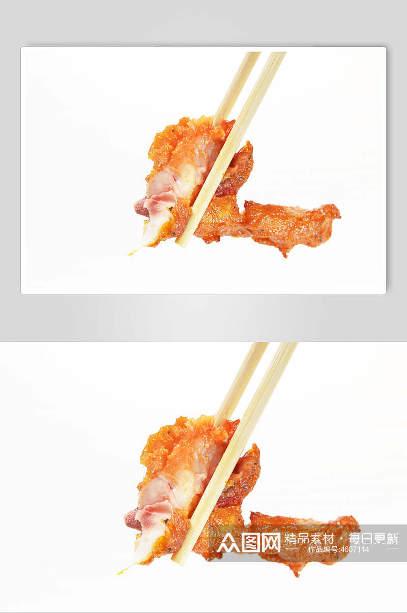 美味鸡肉烧烤炸串摄影图素材