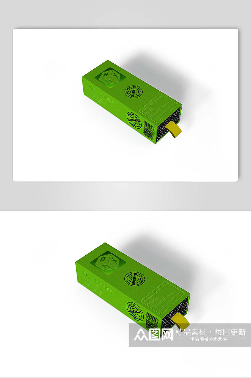 平放礼盒抽拉盒样机素材