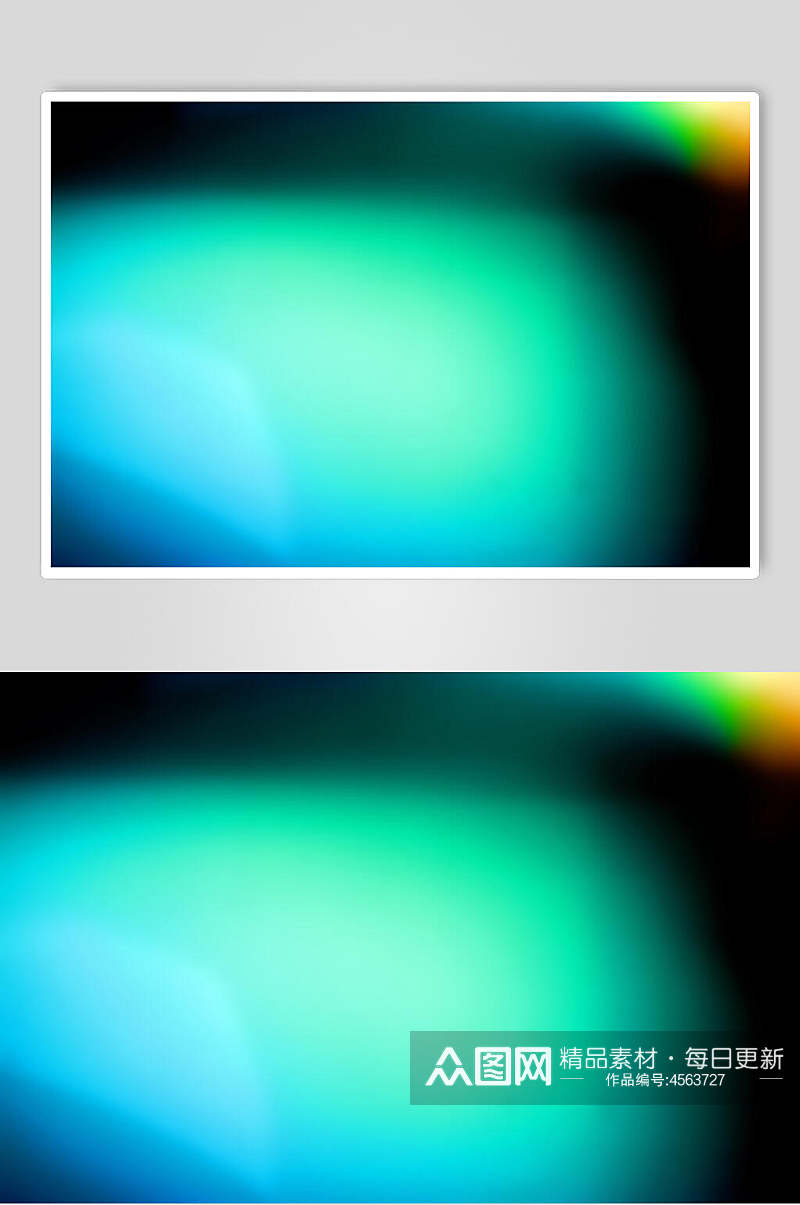 蓝绿色光斑光圈图片素材