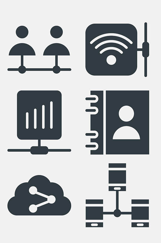 通讯录网络信息图标免抠素材