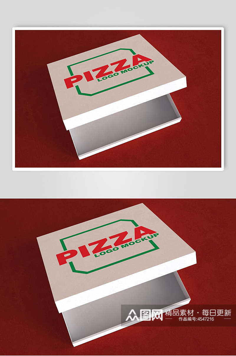 披萨盒子LOGO展示样机素材