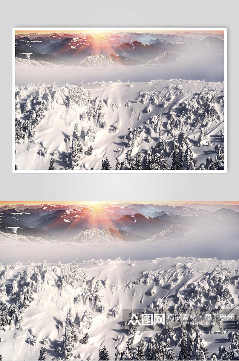 雪山雪地冬季雪景摄影图片素材