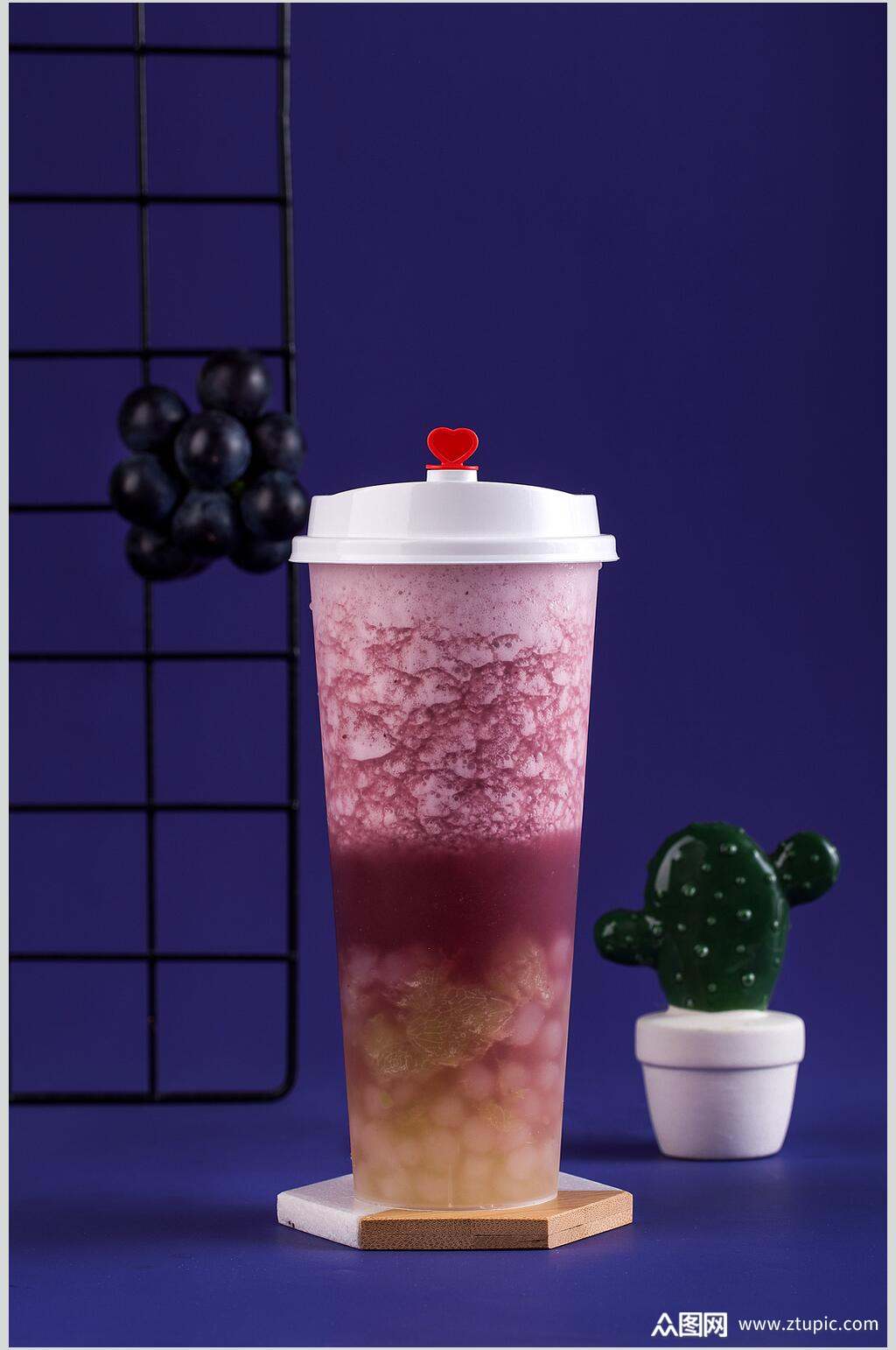 葡萄竖版饮品高清摄影图片素材