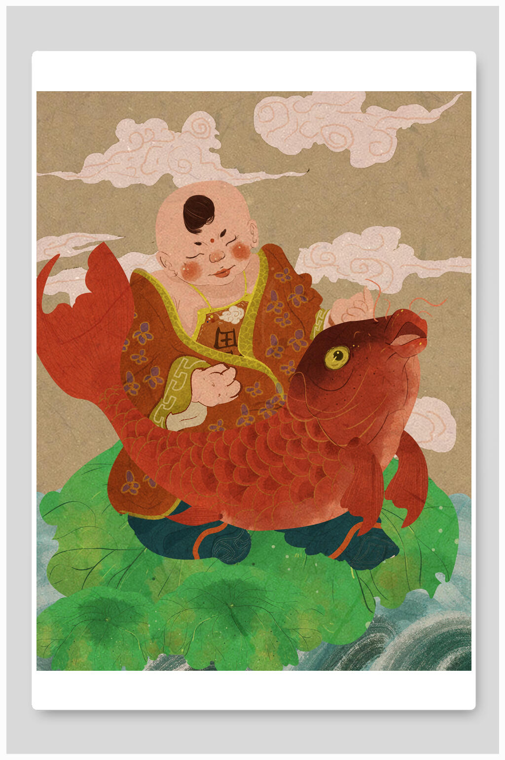 卡通福娃插画素材